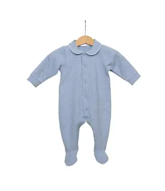 Living Nature Living Nature - Babypakje Billie jersey blauw details in streepjes blauw wit