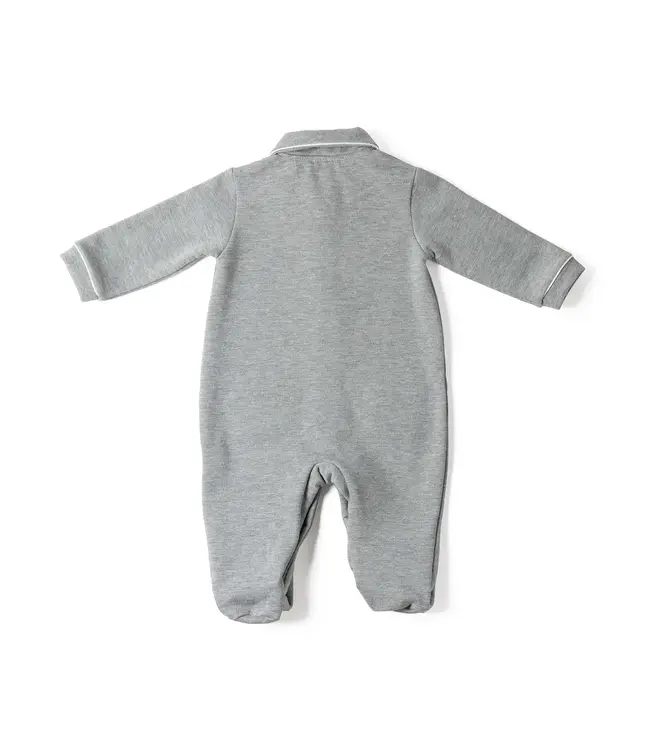 Living Nature Living Nature - Babypakje Bas grijze mesh met zakjes en witte bies