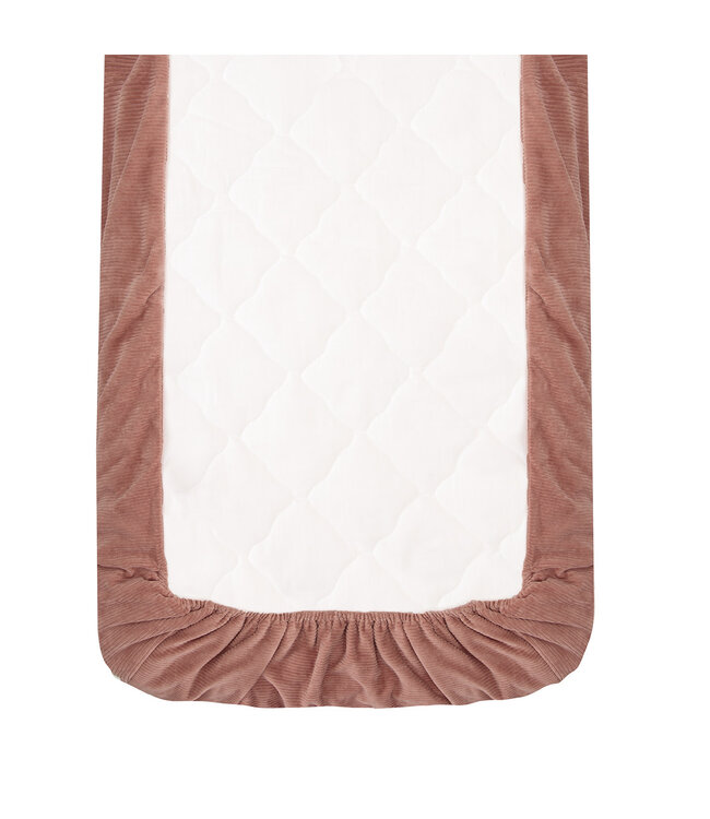 Witlof for Kids Witlof for Kids - Tuck-Inn Deken Wieg 40X80Cm Velvet Rib Dusty Pink