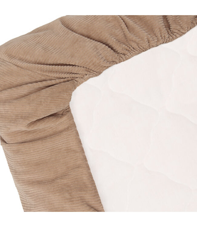 Witlof for Kids Witlof for Kids - Tuck-Inn Deken Wieg 40X80Cm Velvet Rib Urban Taupe