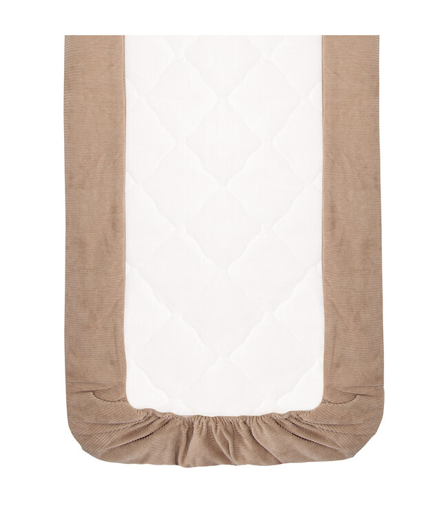 Witlof for Kids Witlof for Kids - Tuck-Inn Deken Wieg 40X80Cm Velvet Rib Urban Taupe