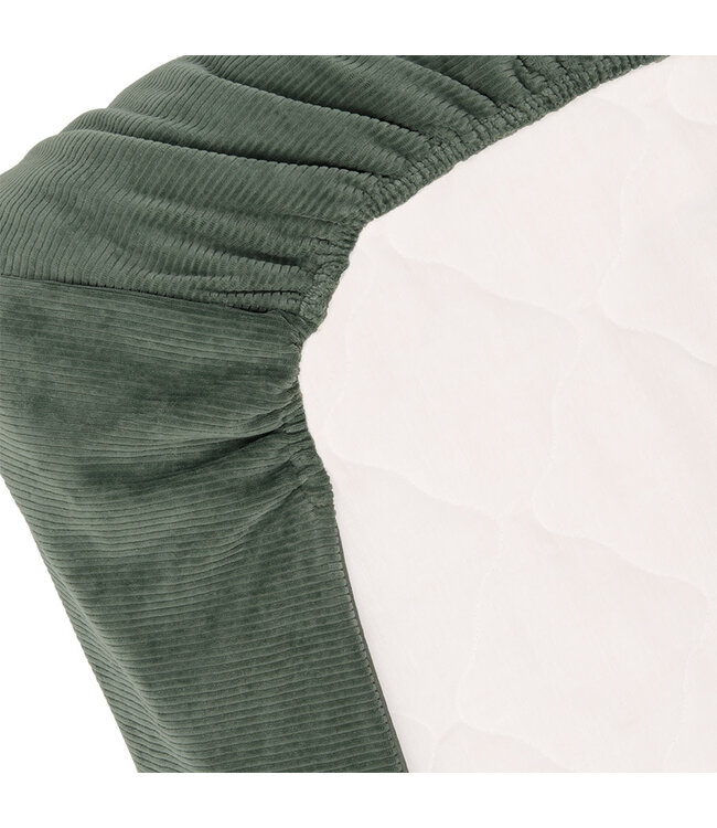 Witlof for Kids Witlof for Kids - Tuck-Inn Deken Wieg 40X80Cm Velvet Rib Forest Green