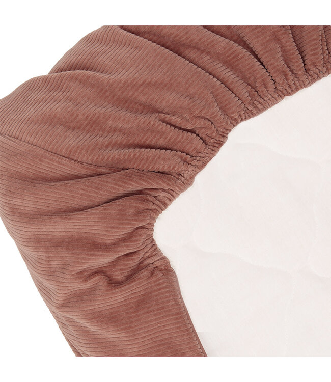 Witlof for Kids Witlof for Kids - Tuck-Inn Deken Bed 60X120Cm Velvet Rib Dusty Pink