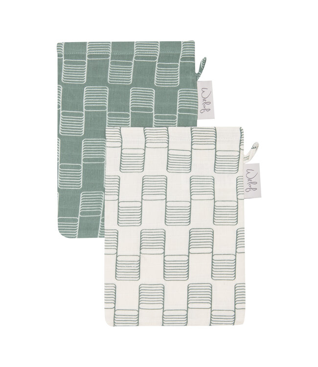 Witlof for Kids Witlof for Kids - Tetra Washandjes (2 Stuks) Sticky Stripes