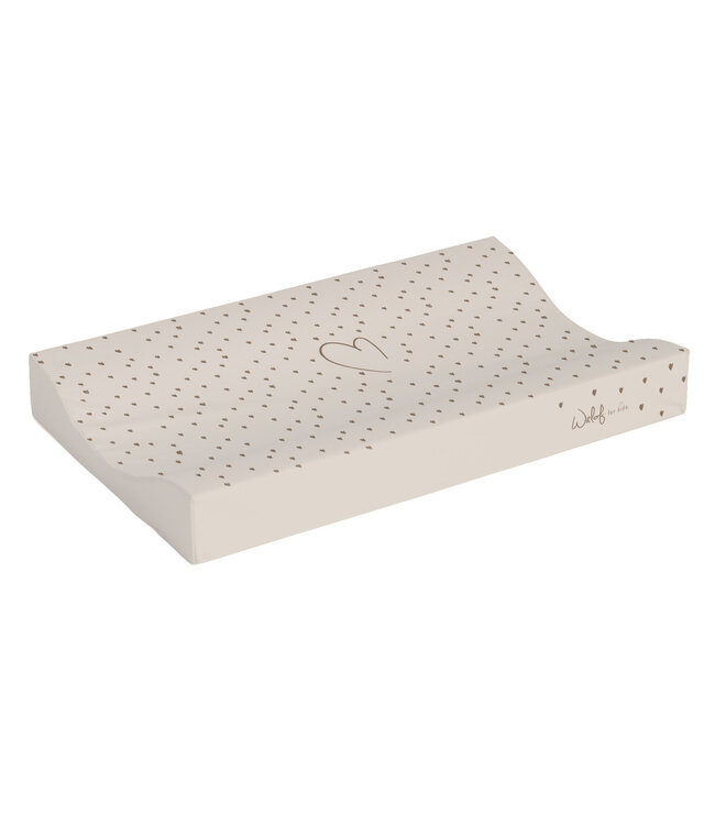 Witlof for Kids Witlof for Kids - Waskussen 72X44Cm Allover Hart Taupe