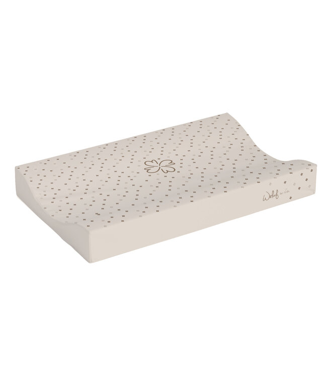 Witlof for Kids Witlof for Kids - Waskussen 72X44Cm Allover Klavertje Taupe