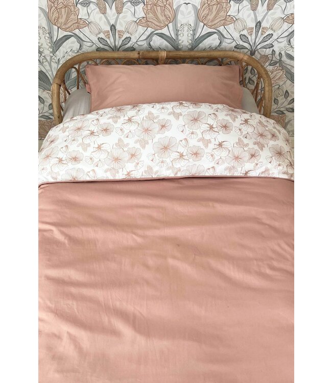 Witlof for Kids Witlof for Kids - Tuck-Inn Dekbedovertrek Bed 100X135Cm Flower Powder