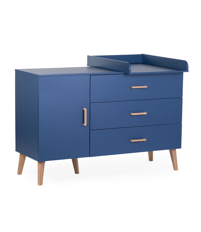 Childhome Childhome - Bold Blue - Commode - 3 Laden + 1 Deur + Verzorgingsunit