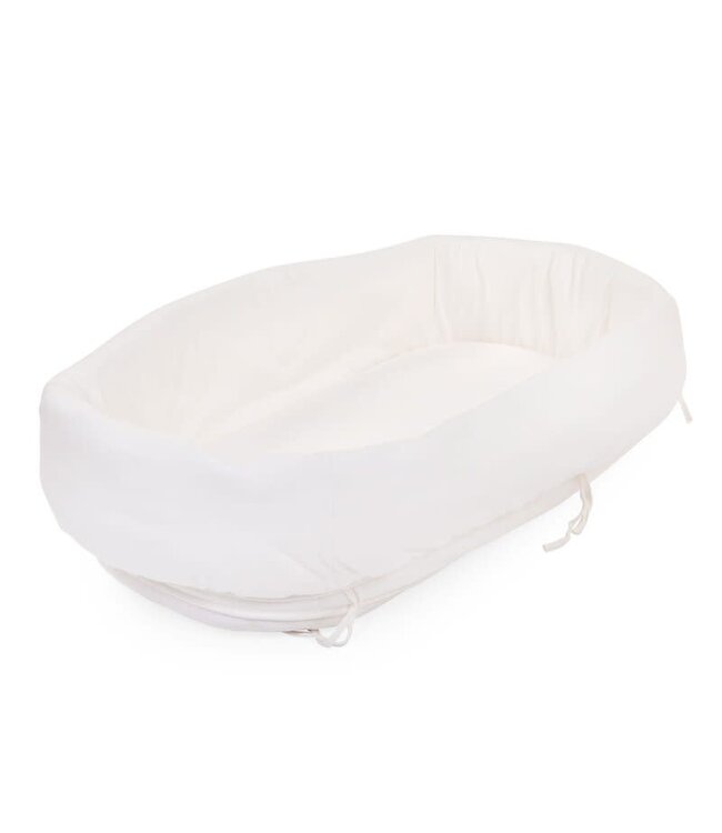 Childhome Childhome - Omrander Voor Rattan Wieg Rechthoekig - Jersey - Ecru