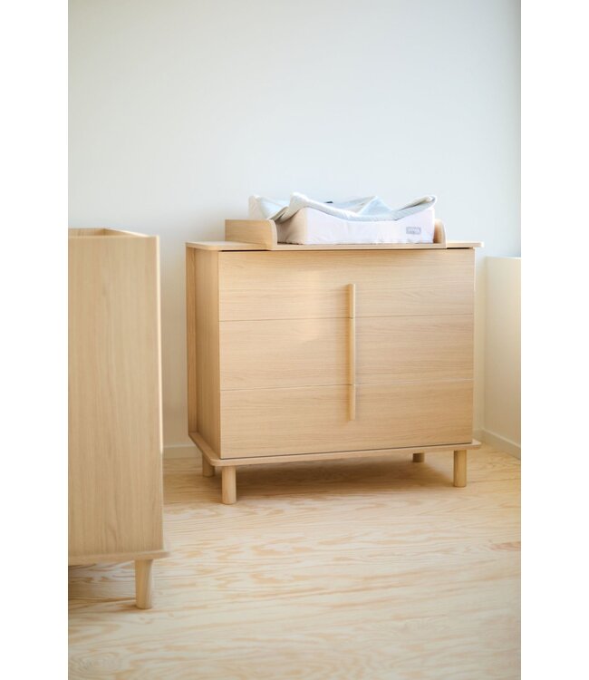 Childhome Childhome - Nordica Naturel - Commode - 3 Laden + Verzorgingsunit