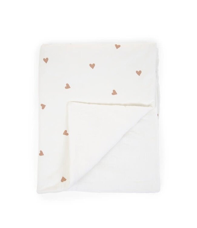 Childhome Childhome - Babydeken - 80x100 Cm - Jersey + Mousseline - Hearts
