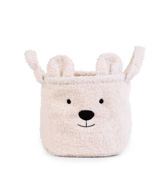 Childhome Childhome - Opbergmand - 25x20x20 Cm - Teddy - Ecru