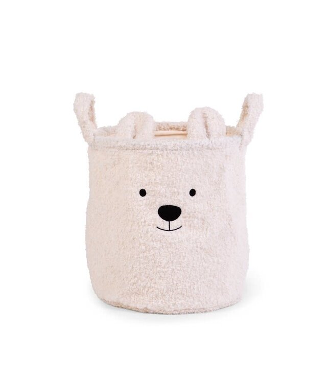 Childhome Childhome - Opbergmand - 30x30x30 Cm - Teddy - Ecru