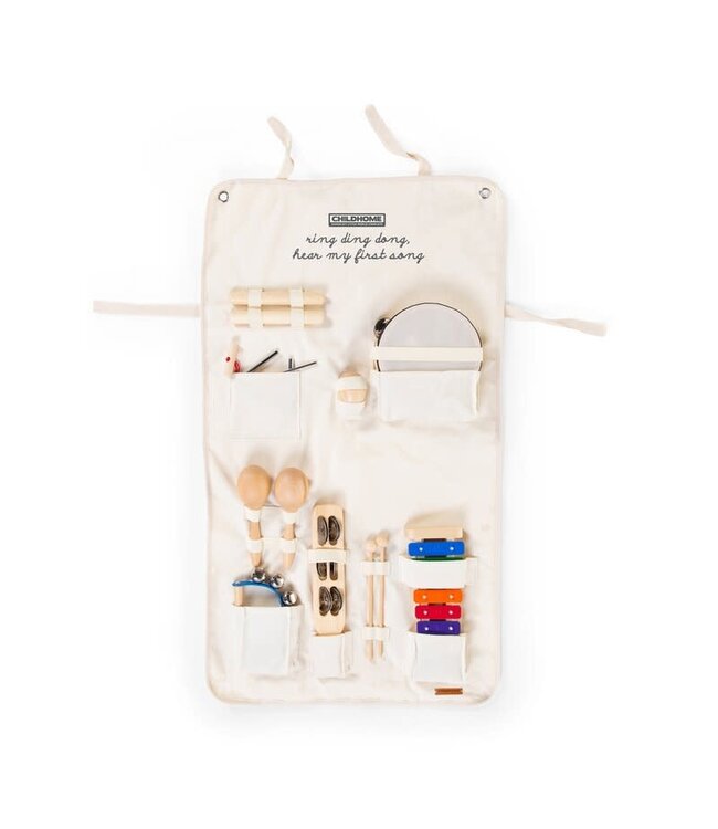 Childhome Childhome - Muziekset 8 Instrumenten + Opvouwbare Organiser - Canvas