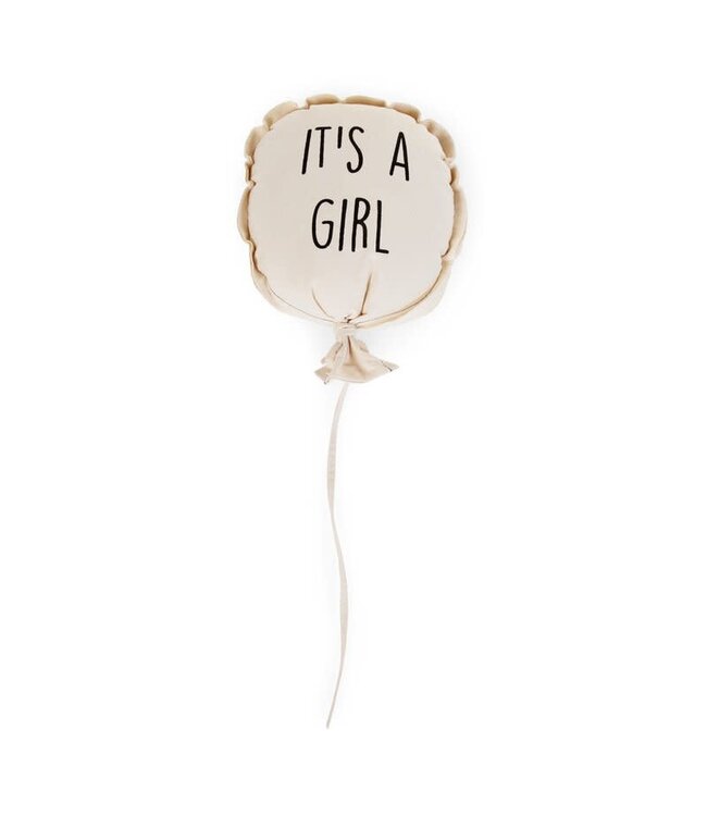 Childhome Childhome - Canvas Ballon - It's A Girl - Muurdecoratie - 35x26x8 Cm