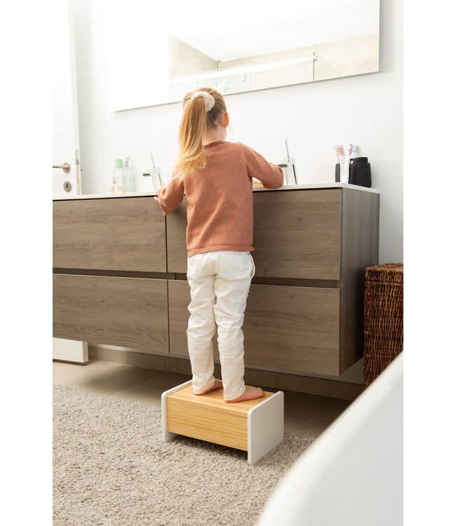 Childhome Childhome - Houten Krukje - Naturel Wit