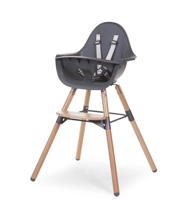 Childhome Childhome - Evolu 2 Kinderstoel - Verstelbaar In Hoogte (50-75 Cm/*90 Cm) - Naturel Antraciet