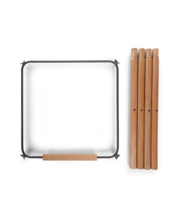 Childhome Childhome - Evolu Extra Set Lange Poten + Voetsteun - Hout - Naturel Antraciet