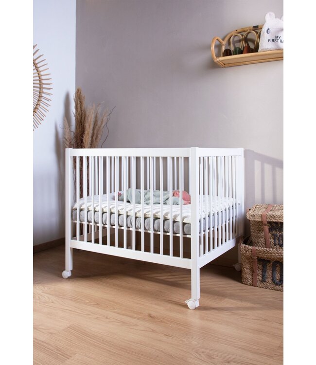 Childhome Childhome - Park 97 + Wieltjes - 95x75 Cm - Hout - Wit