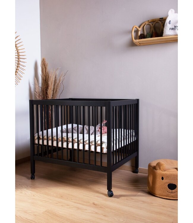 Childhome Childhome - Park 97 + Wieltjes - 95x75 Cm - Hout – Zwart