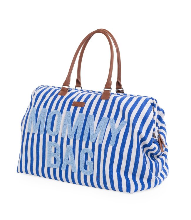 Childhome Childhome - Mommy Bag Â® Verzorgingstas - Stripes - Electric Blue/Light Blue