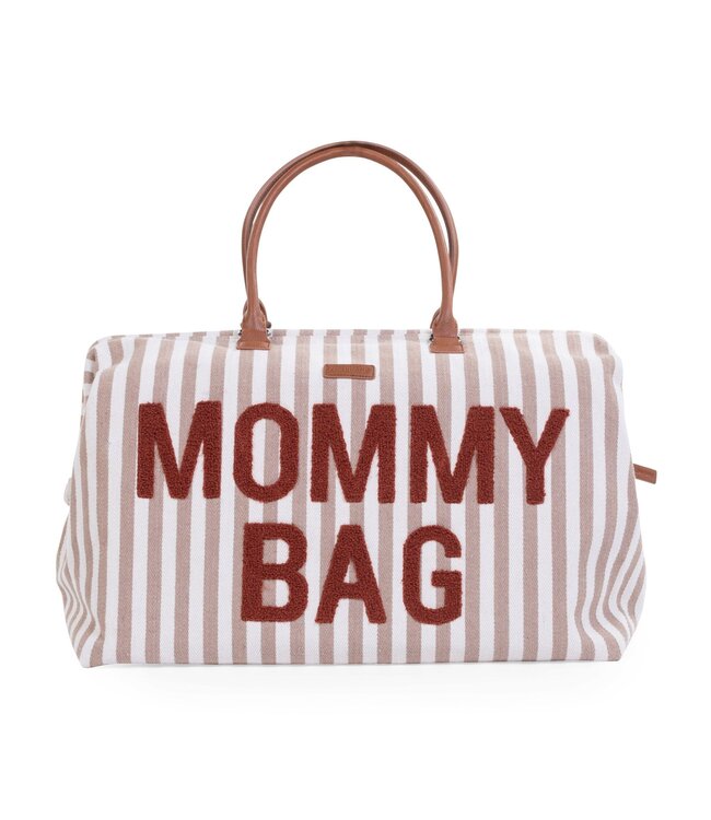 Childhome Childhome - Mommy Bag Â® Verzorgingstas - Stripes - Nude/Terracotta