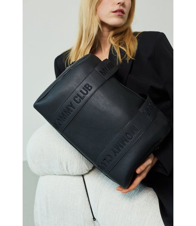Childhome Childhome - MOMMY CLUB VERZORGINGSTAS - SIGNATURE - SIMILI LEDER - ZWART