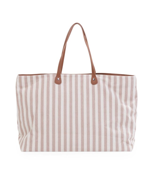 Childhome Childhome - FAMILY BAG STREPEN - NUDE/TERRACOTTA