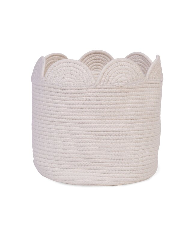 Childhome Childhome - Opbergmand - 30x30x30 Cm - Flower ecru