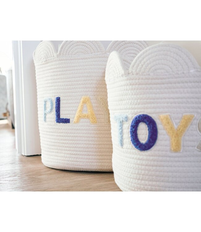 Childhome Childhome - Opbergmand - 35x35x35 Cm - Flower ecru