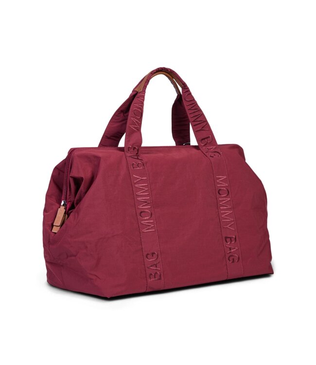 Childhome Childhome - Mommy Bag Â® Verzorgingstas - Signature - Urban - Bordeaux