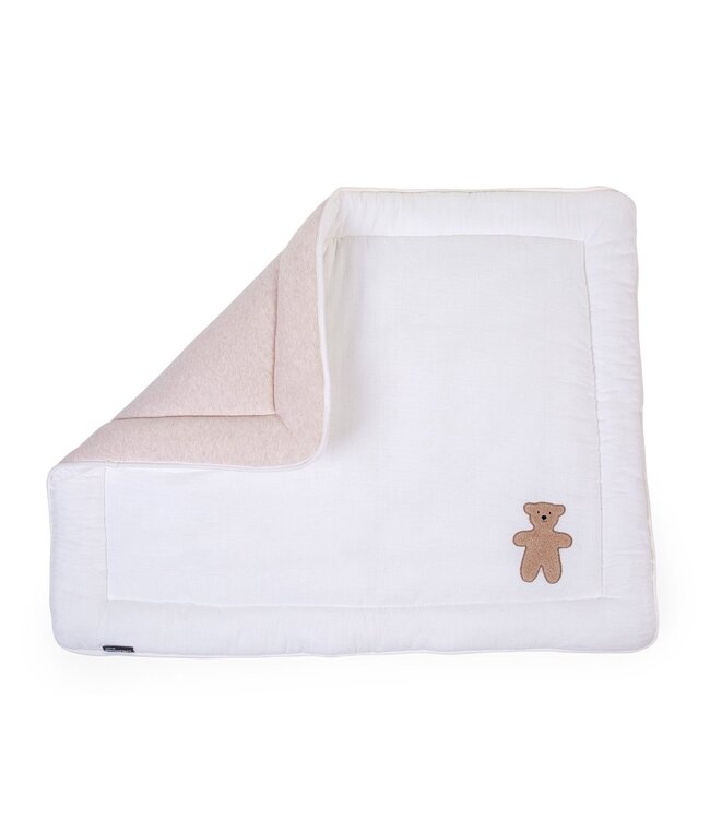Childhome Childhome - Parklegger - 75x95 Cm - Jersey Melange Beige / Mousseline Teddy