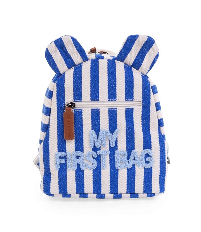 Childhome Childhome - MY FIRST BAG STREPEN - ELEKTRISCH BLAUW/LICHTBLAUW