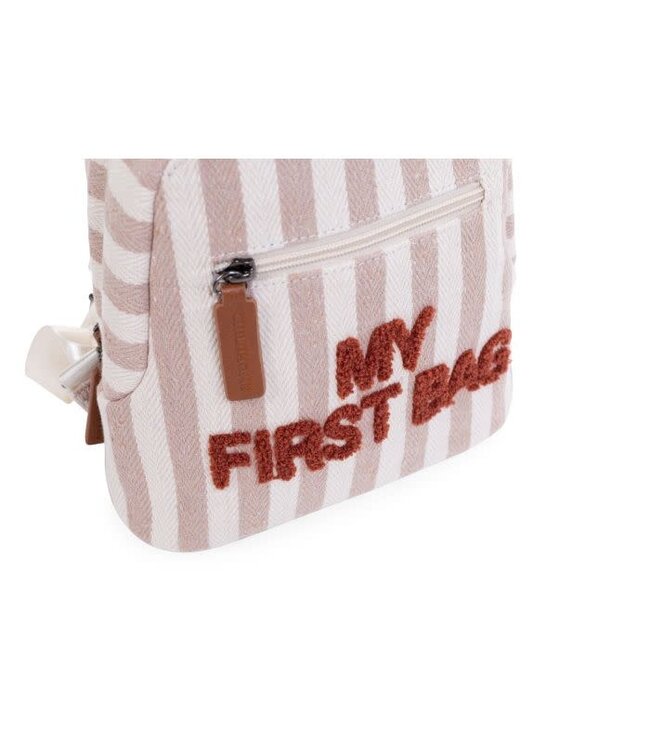 Childhome Childhome - MY FIRST BAG BAG STREPEN - NUDE/TERRACOTTA