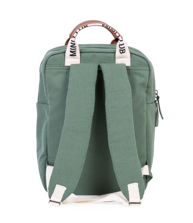 Childhome Childhome - MINI CLUB KINDERRUGZAK - SIGNATURE - CANVAS - GROEN