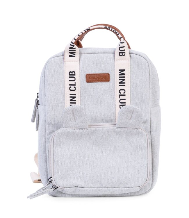 Childhome Childhome - MINI CLUB KINDERRUGZAK - SIGNATURE - CANVAS - OFF WHITE