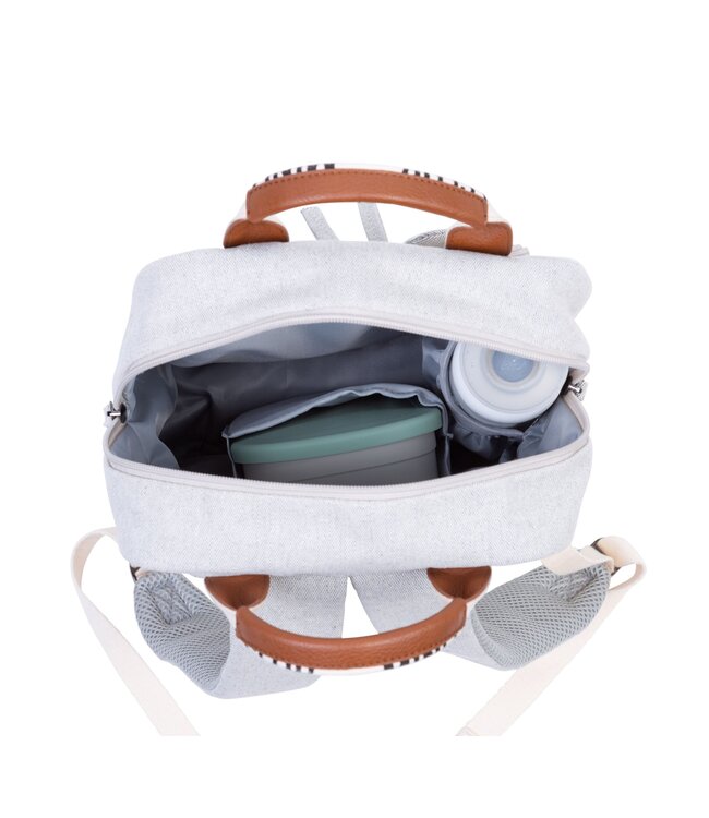 Childhome Childhome - MINI CLUB KINDERRUGZAK - SIGNATURE - CANVAS - OFF WHITE