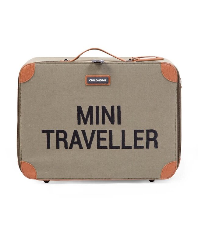 Childhome Childhome - Mini Traveller Kinderkoffer - Canvas - Kaki