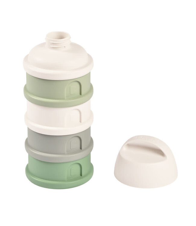 Beaba Beaba - Stapelbare doseerdozen 4 compartimenten Cotton white/Sage green