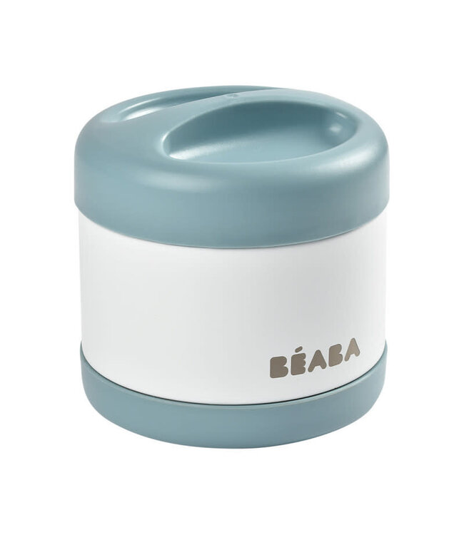 Beaba Beaba - RVS thermo-portie 500ml (baltic blue/white)