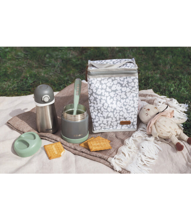 Beaba Beaba - RVS thermo-portie 300ml (mineral grey/sage green)