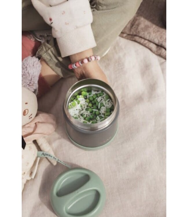 Beaba Beaba - RVS thermo-portie 300ml (mineral grey/sage green)