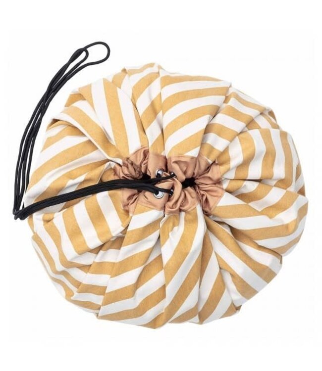 Play & Go Play & Go - Opbergzak - Speeltapijt Stripes Mustard