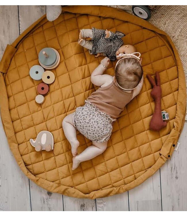 Play & Go Play & Go - Soft Baby Speeltapijt - Opbergzak Mustard Chai Tea