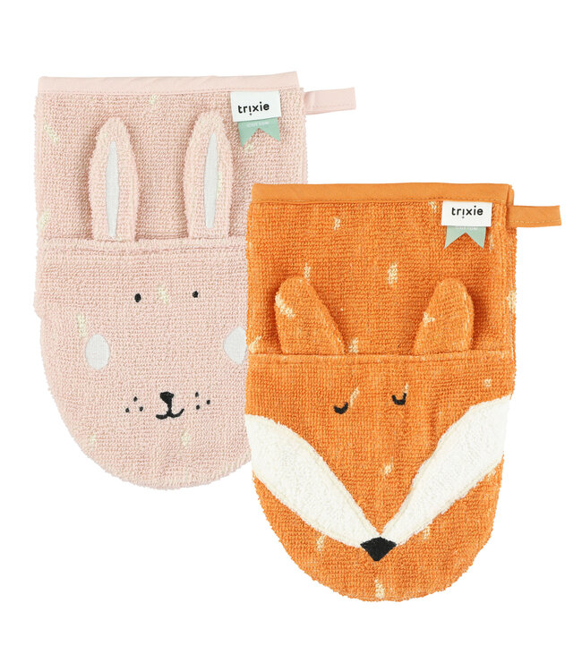 Trixie Trixie - Washandje  2-pack | Mrs. Rabbit - Mr. Fox