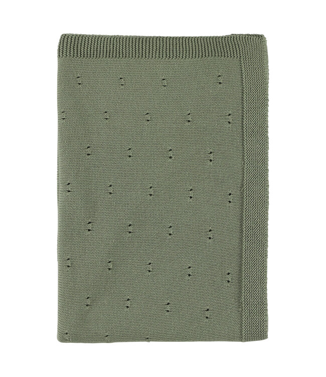 Trixie Trixie - Gebreid dekentje | 75x100cm - Olive