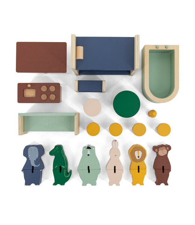 Trixie Trixie - Houten speelhuis met accessoires