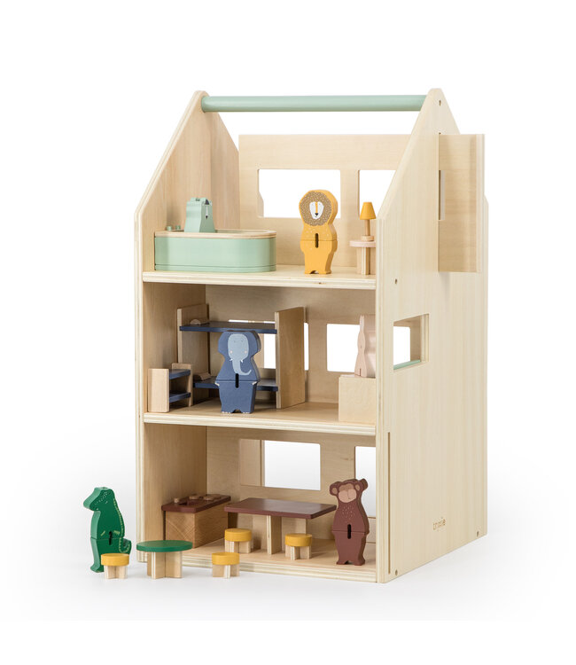 Trixie Trixie - Houten speelhuis met accessoires