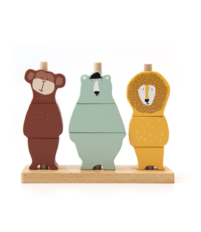Trixie Trixie - Houten dieren puzzel stapelaar