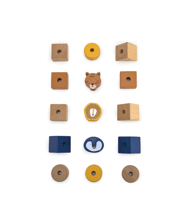 Trixie Trixie - Houten dieren blokken stapelaar